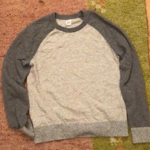 Grey Raglan Crewneck Knit Sweater from Gap
